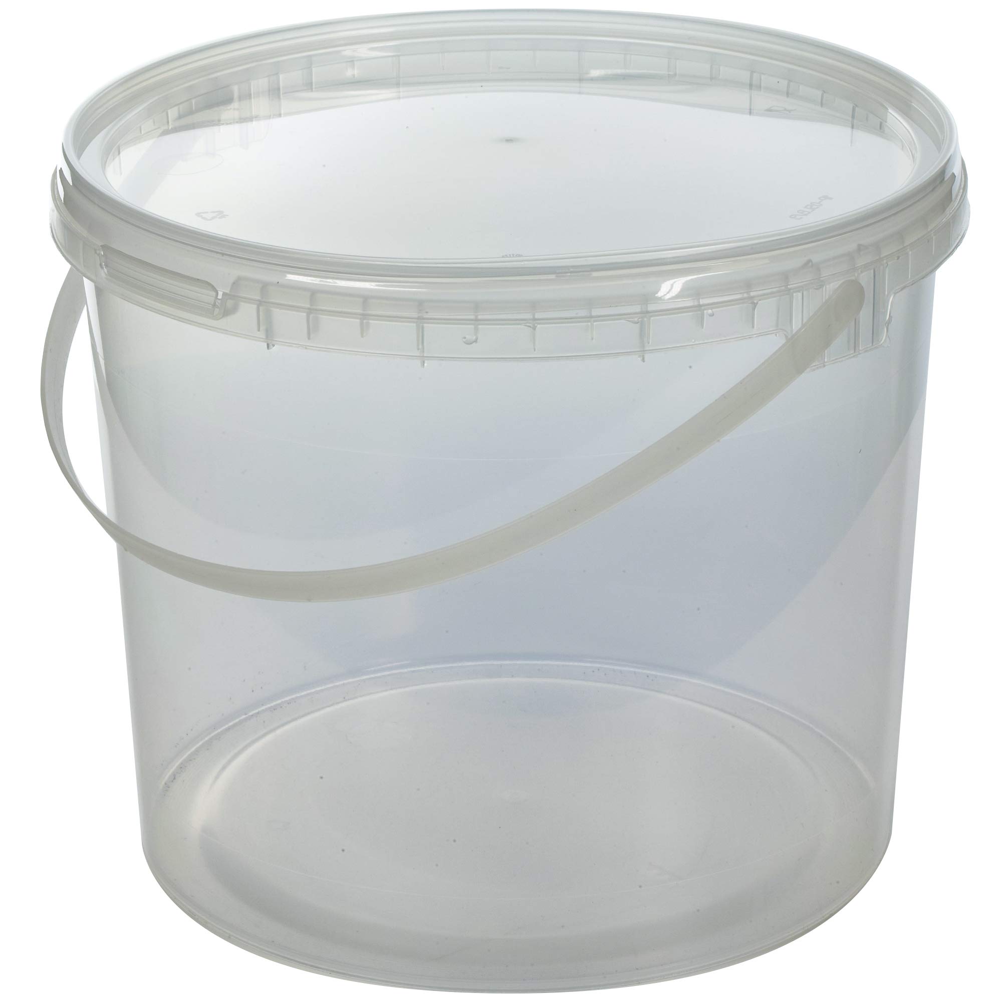 GardenersDream Durable Multipurpose Clear Round Recylable Plastic Storage Tubs 5L (50 Tubs)