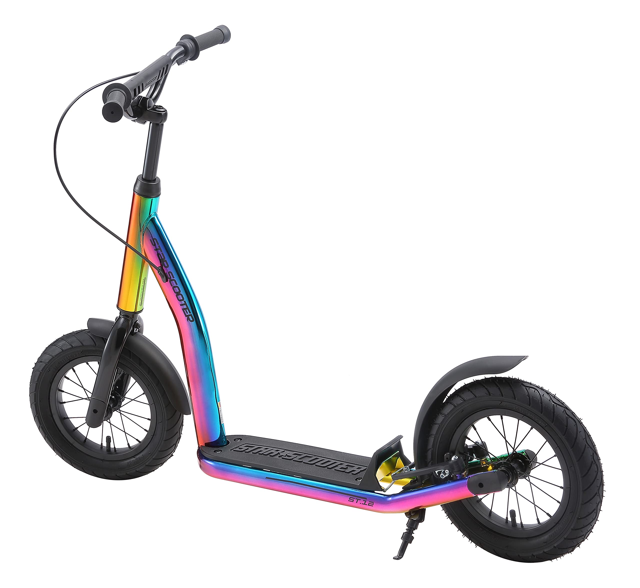STAR SCOOTER Kinder Tret Roller ab 7 Jahre | City Kick Scooter Luftreifen Höhenverstellbar 12 Zoll New Gen