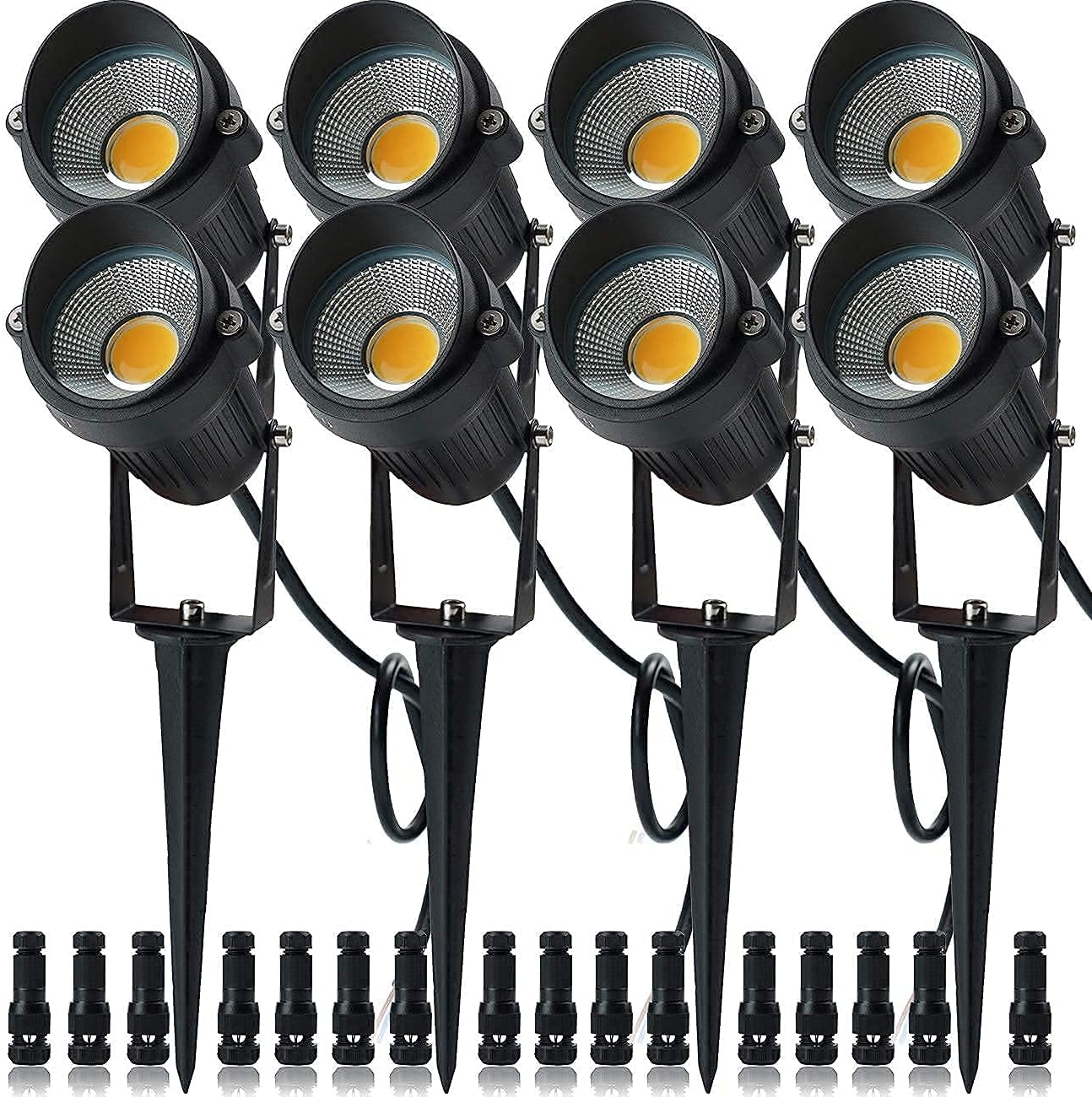 18 Pack 5W Low Voltage Led Landscape Lights,and Garden Well Lights Outdoor for Spotlight Patio and Yard Decorative