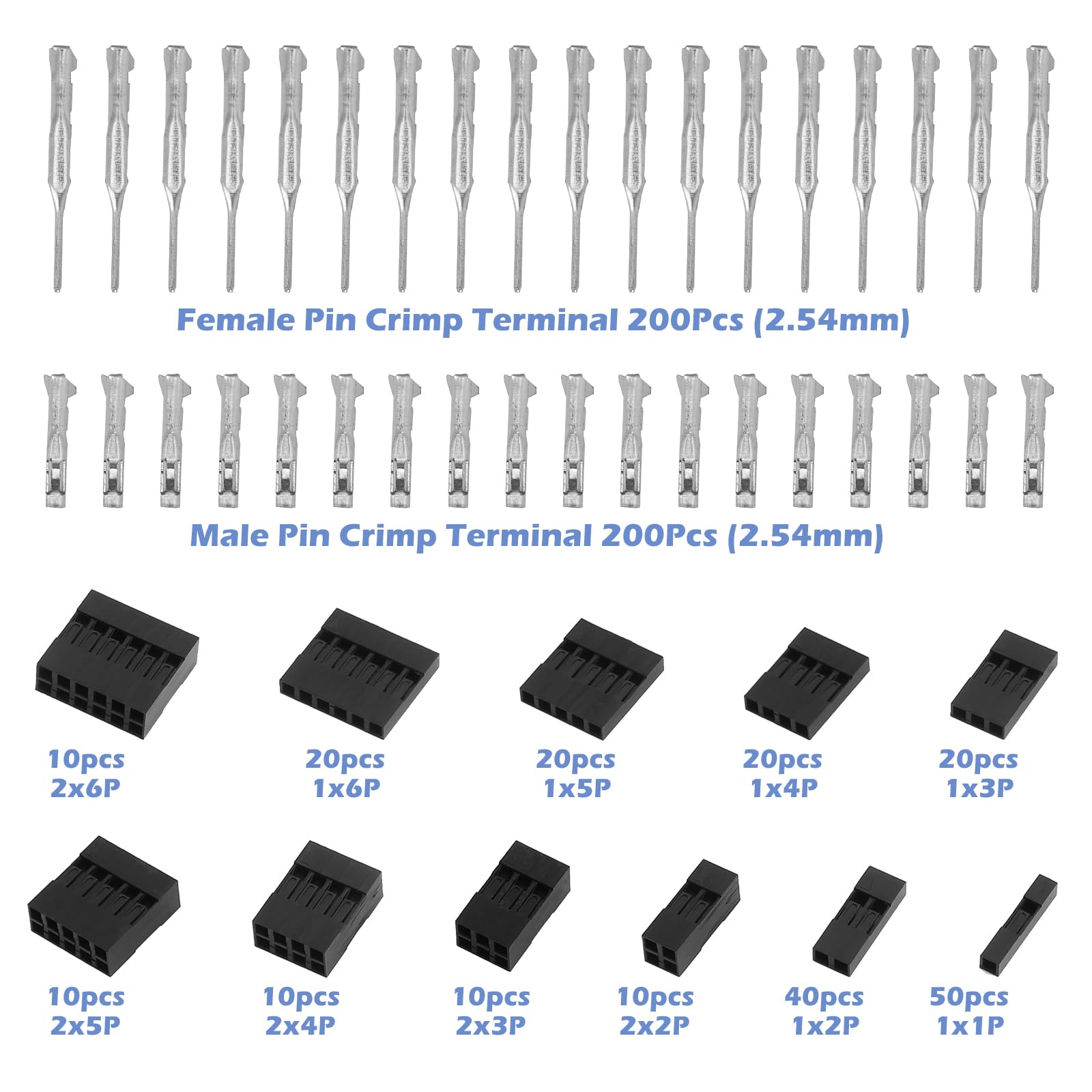 Kit Connettori Dupont 620pcs M/F 2,54mm 1-6 Pin JST per Arduino Raspberry Pi