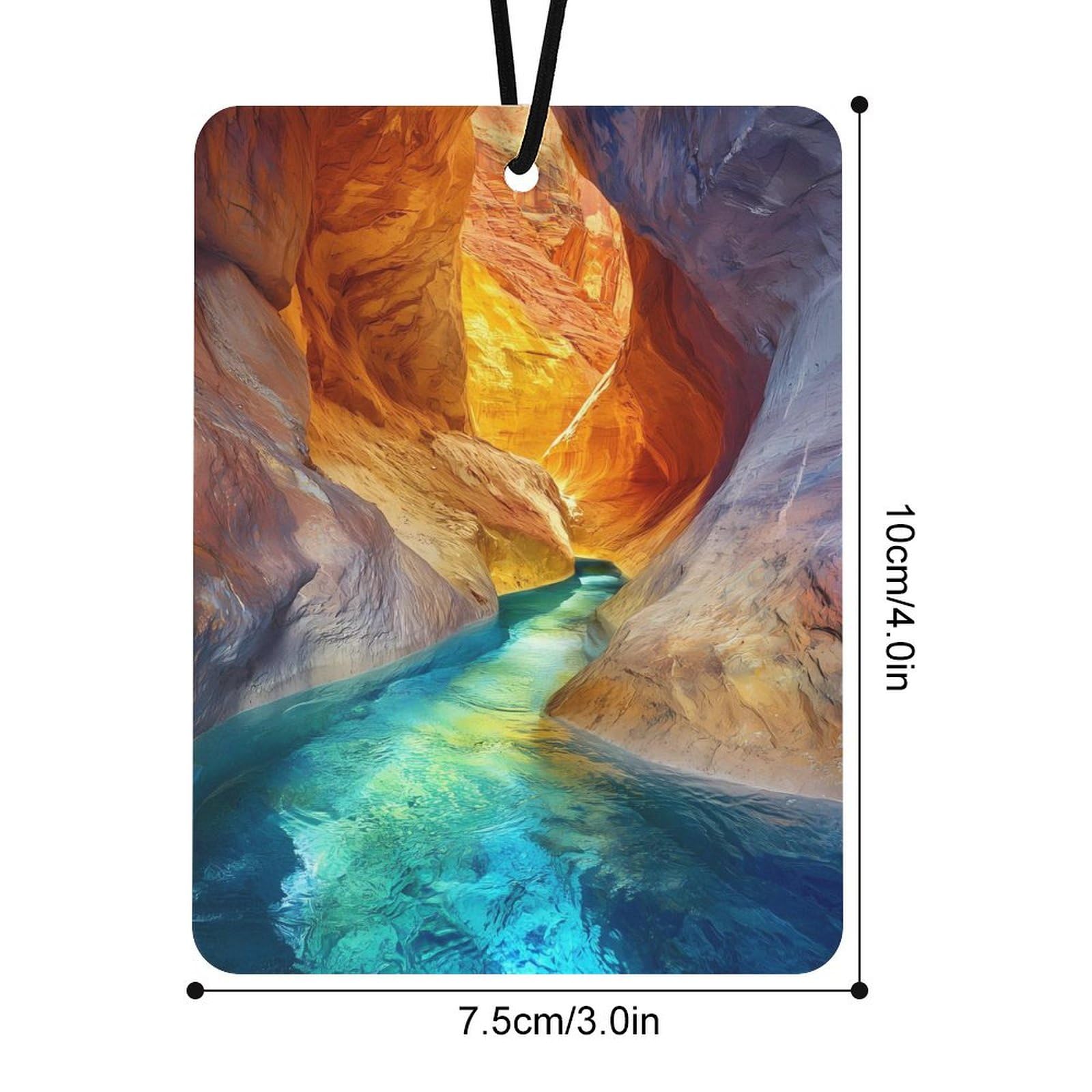 Antelope Canyon Mountain Car Air Freshener Hanging Aromatherapy Tablets for Car Accessories Square