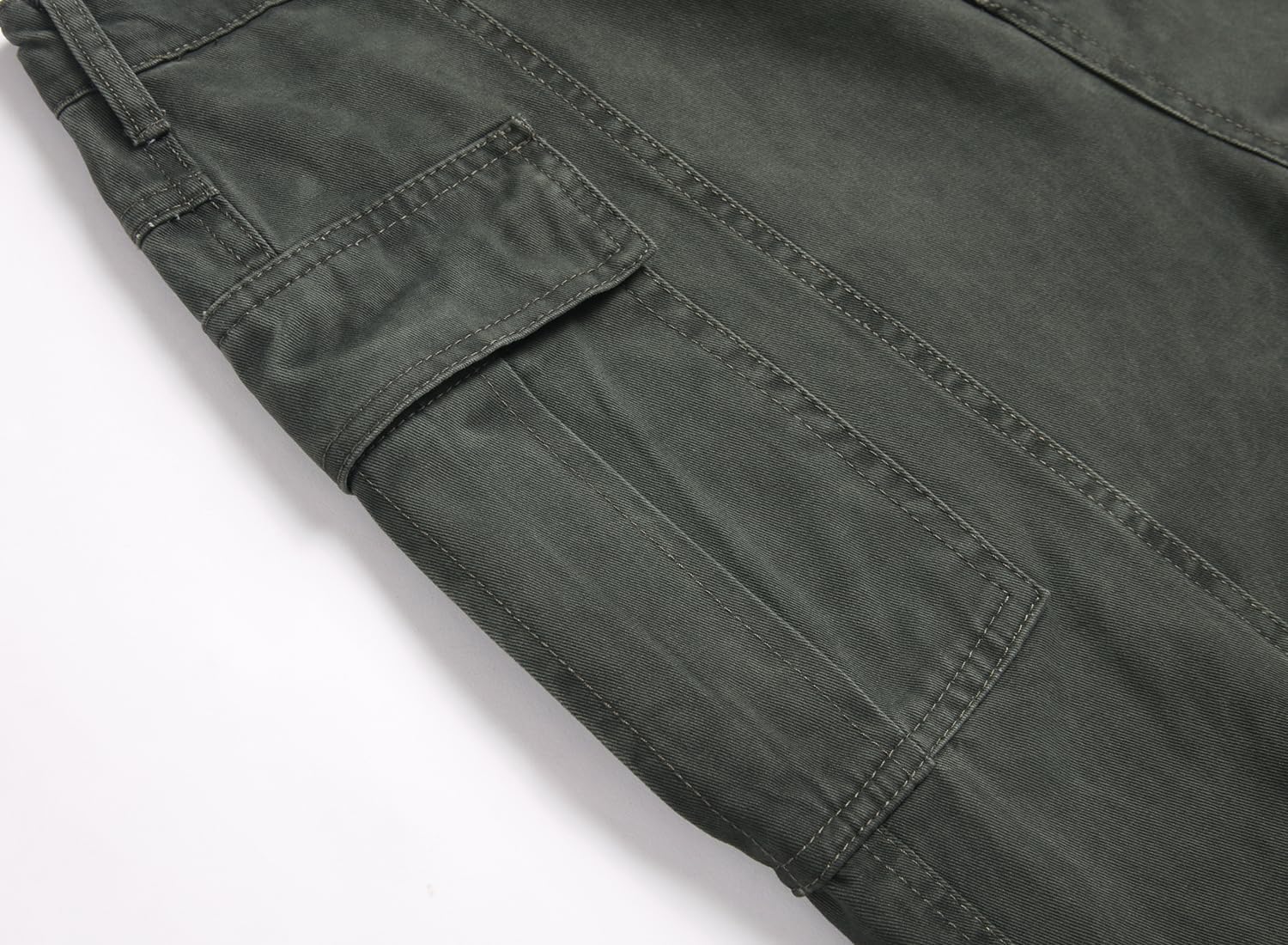 Mens Casual Cargo Pants Baggy Fit Multiple Pockets Loose Wide Leg Streetwear Trousers - Image 4