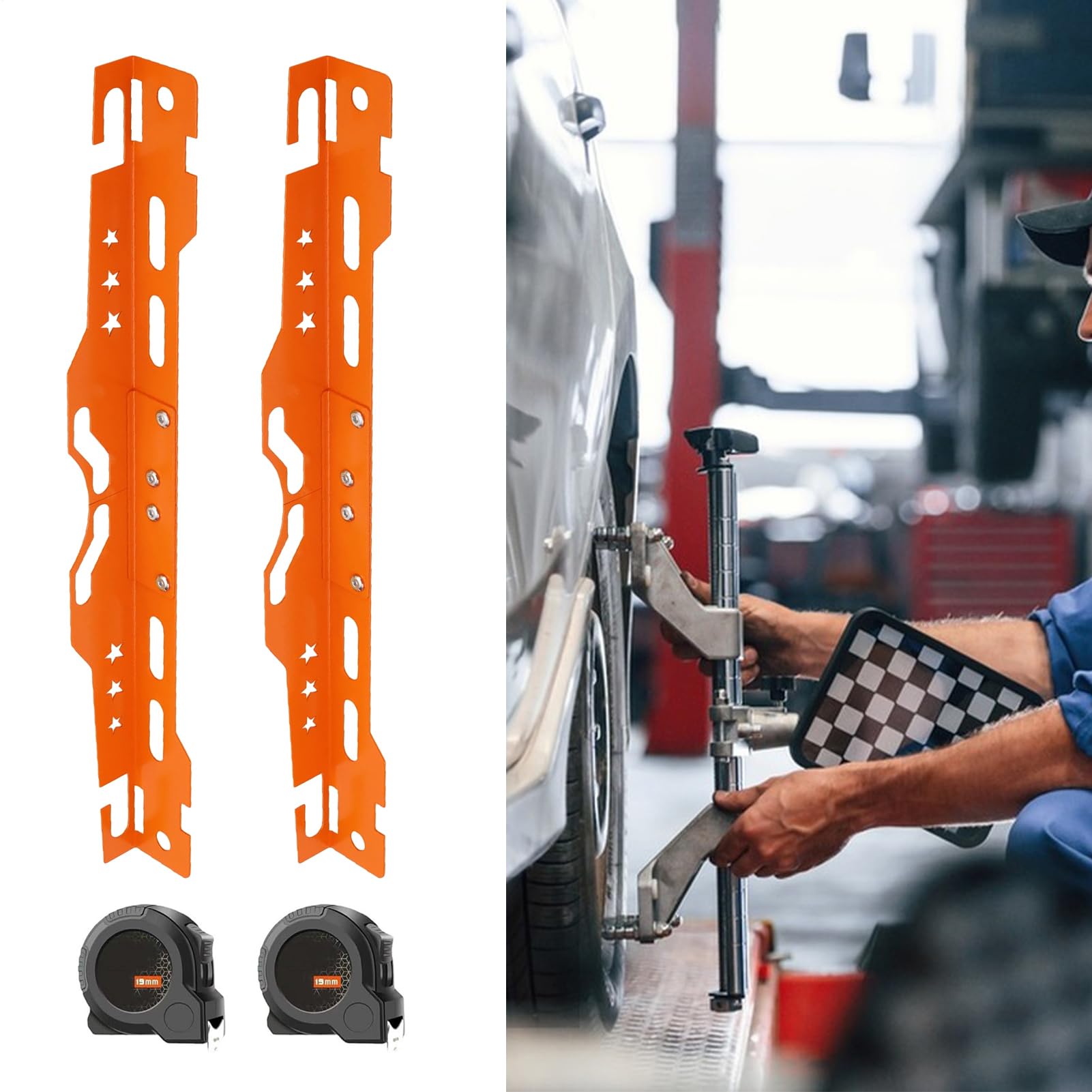 Kit de Parallélisme | Plaques De Parallélisme pour Géométrie,Équipement Robuste Réglable pour Pneus de Voiture Camion Utilisation Garage Domestique