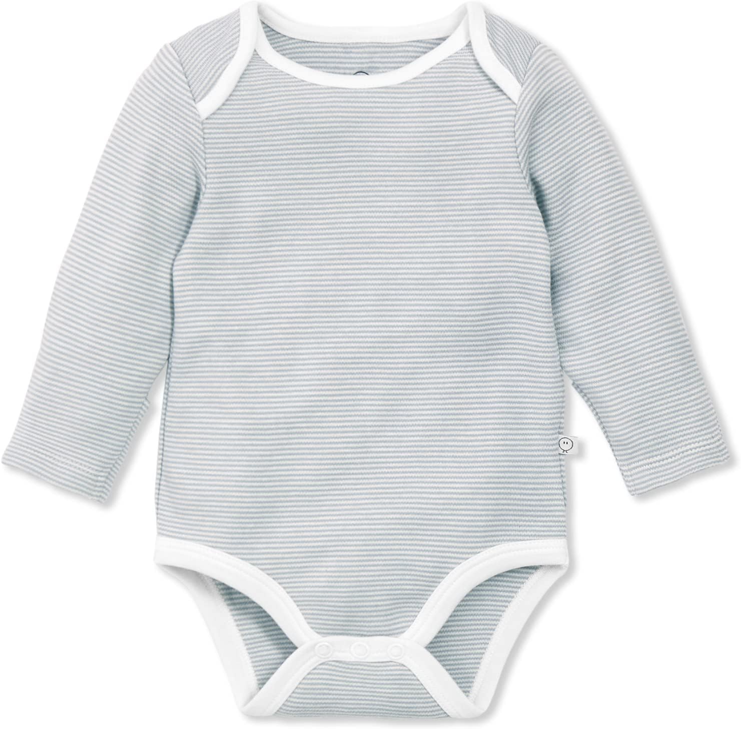 MORI Baby Supreme Comfort Long Sleeve Bodysuit for Boys and Girls - Unisex Romper with Envelope Neck and Nickel Free Popper