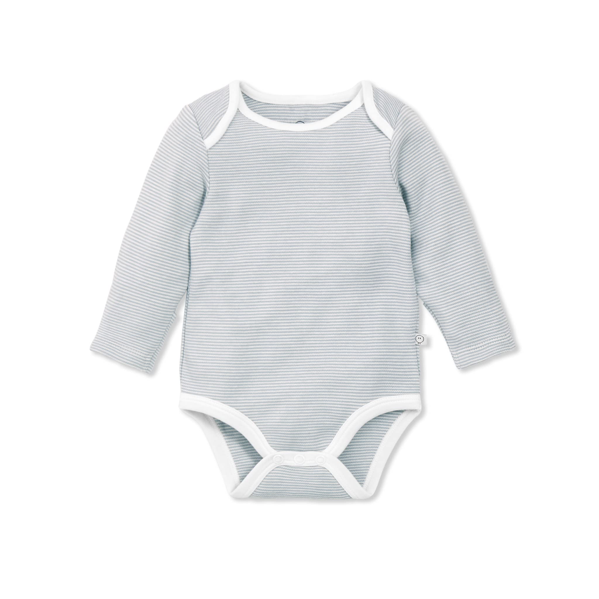 MORI Baby Supreme Comfort Long Sleeve Bodysuit for Boys and Girls - Unisex Romper with Envelope Neck and Nickel Free Popper