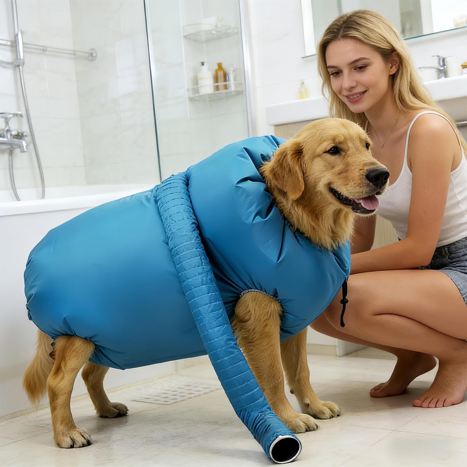 De Secado Para Perros,Saco para Aseo con Circulación de Aire y Soplador destinado a Mascotas | Secadora para Perros | para Hogar Ducha Viaje Veterinaria Interior Apartamento