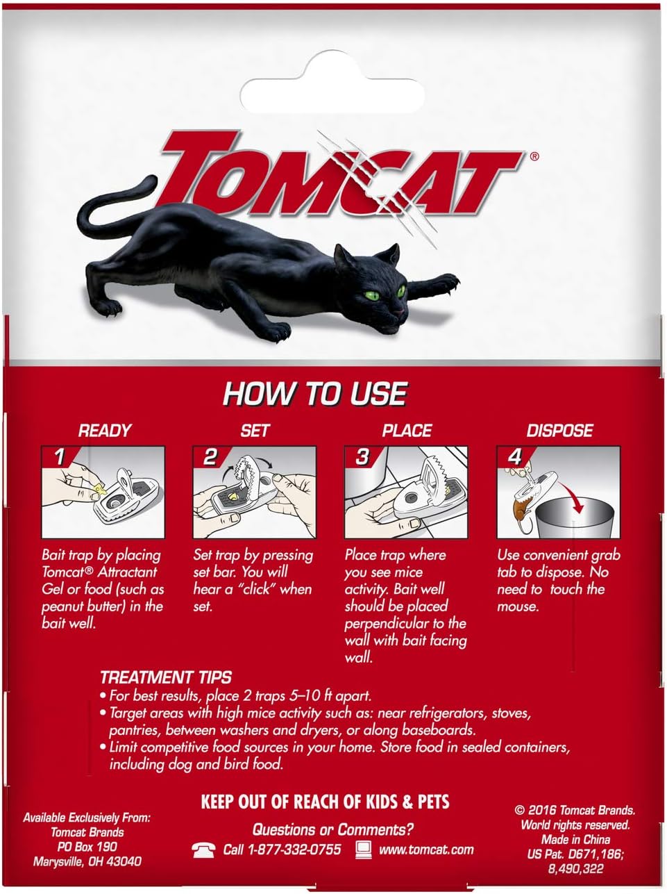 Tomcat Press 'N Set Mouse Trap, 2 Traps - 2-Pack