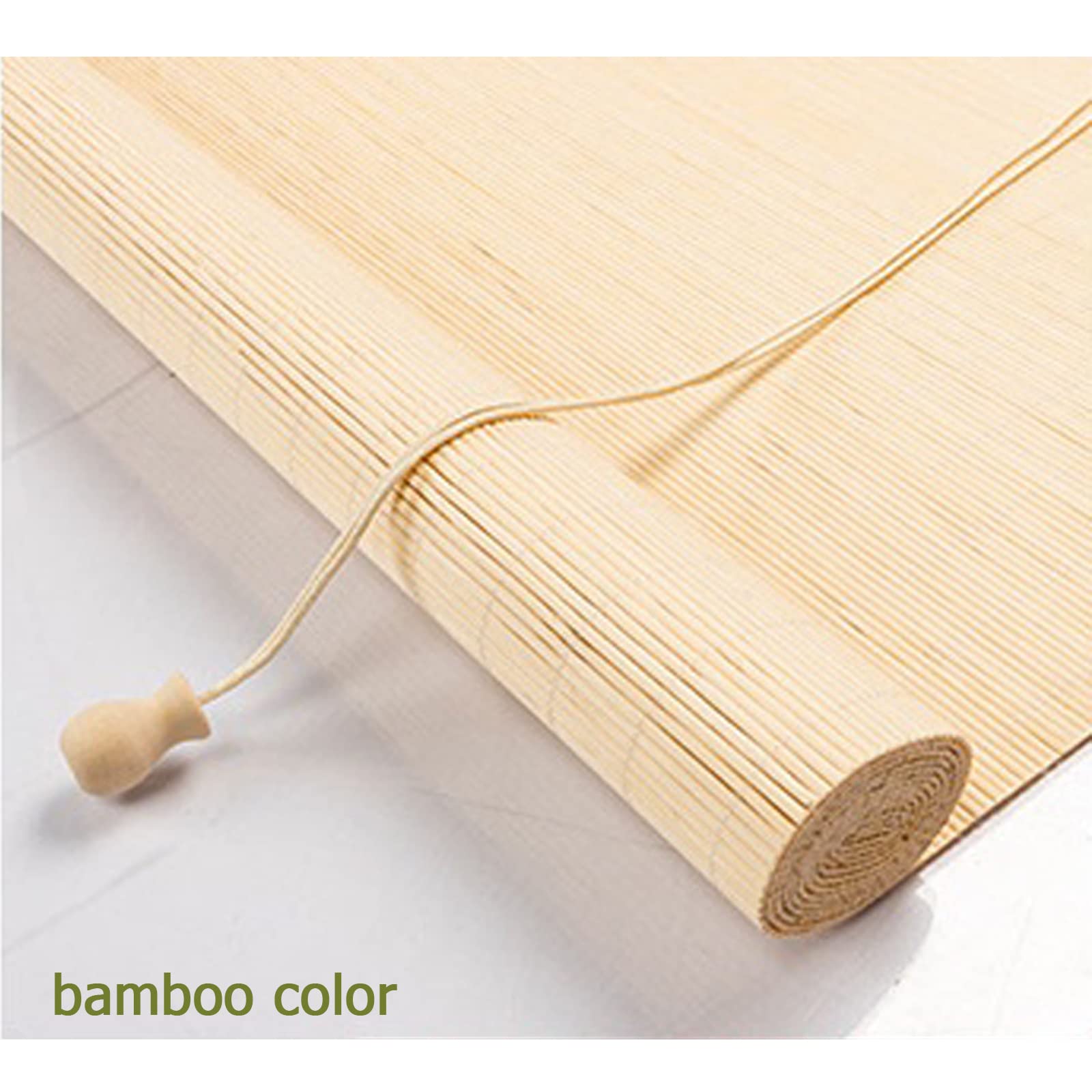Store Bateau en Bambou 60% Occultants,Store Enrouleur Bambou Intérieur,Store Bateau en Bambou Filtrant la Lumière,Stores Venitien Moderne de Ventilation,Personnalisé (W150xH200cm/W59 xH79)