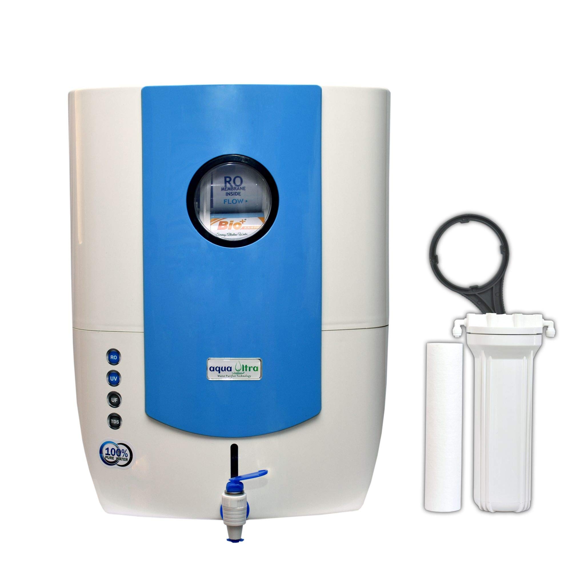 Aqua Ultra Fiume RO+UV+UF+TDS controller copper mineral Water Purifier with pre filter set