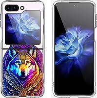 Vista 16 de Carcasa rígida para Samsung Galaxy Z Flip 5, funda protectora rígida a prueba de golpes para Samsung Galaxy Z Flip 5, diseño de mandala morado