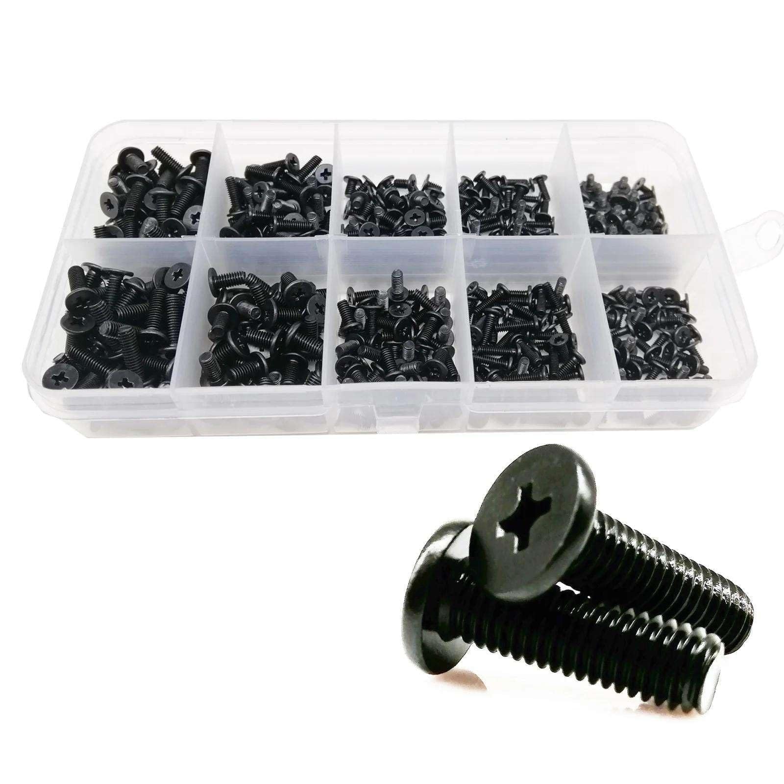 M1.2 M1.4 M1.6 M2 M3 Mini Micro Phillips Tornillo de Cabeza Plana de oblea Delgada para Conjunto de Gafas de teléfono portátil