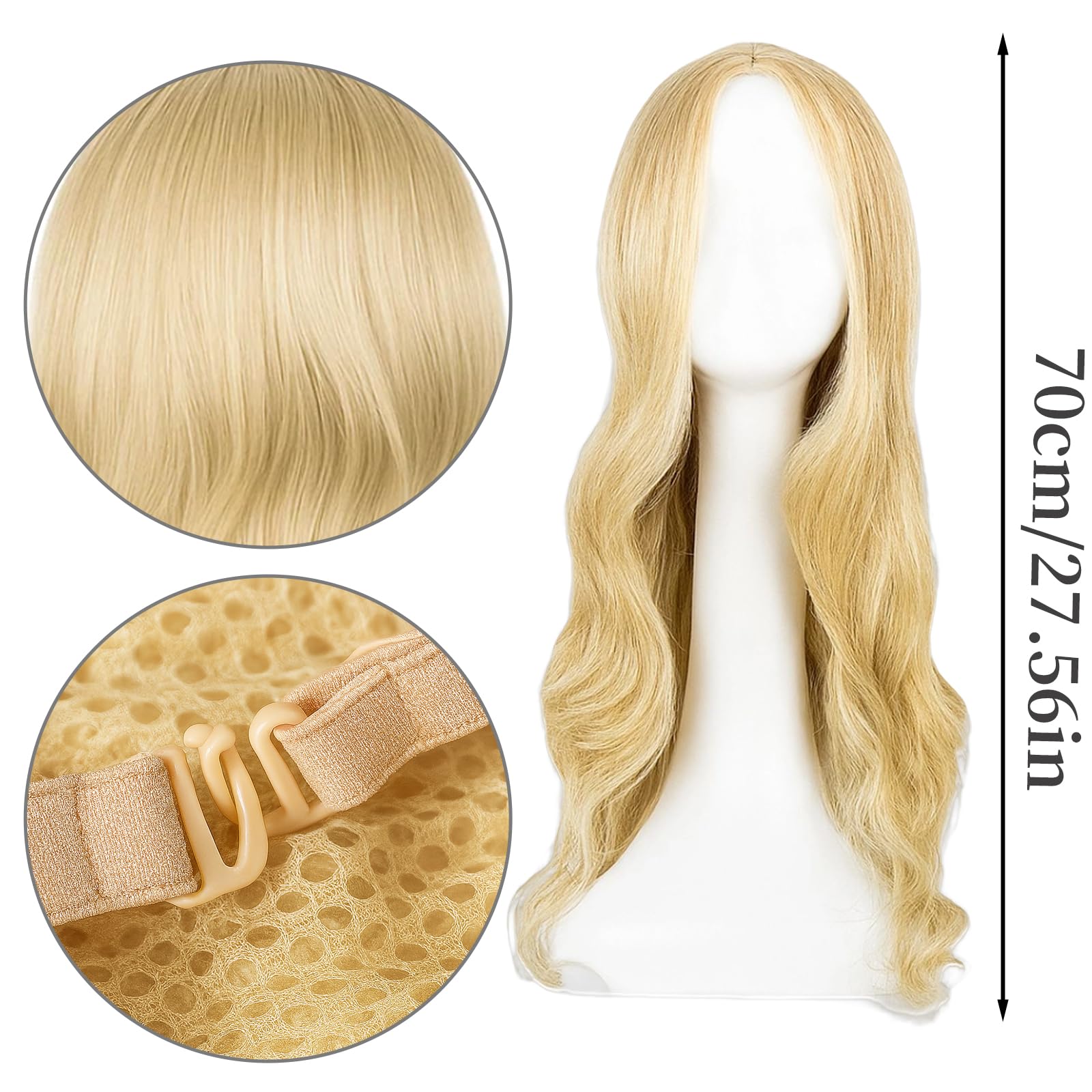 Blonde Wave Wig for Women 27'' Long, Curly Synthetic Hair, Elegant, Easy to Style, Perfect for Parties, Cosplay, Halloween and Everyday Fashion - Image 2
