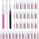 Patelai 100 Pieces Braces Brush for Cleaner Interdental Brush Toothpick Dental Tooth Flossing Head Oral Dental Hygiene Flosser Toothpick Cleaners Tooth Tool(White, Black, Pink,Proper Size)