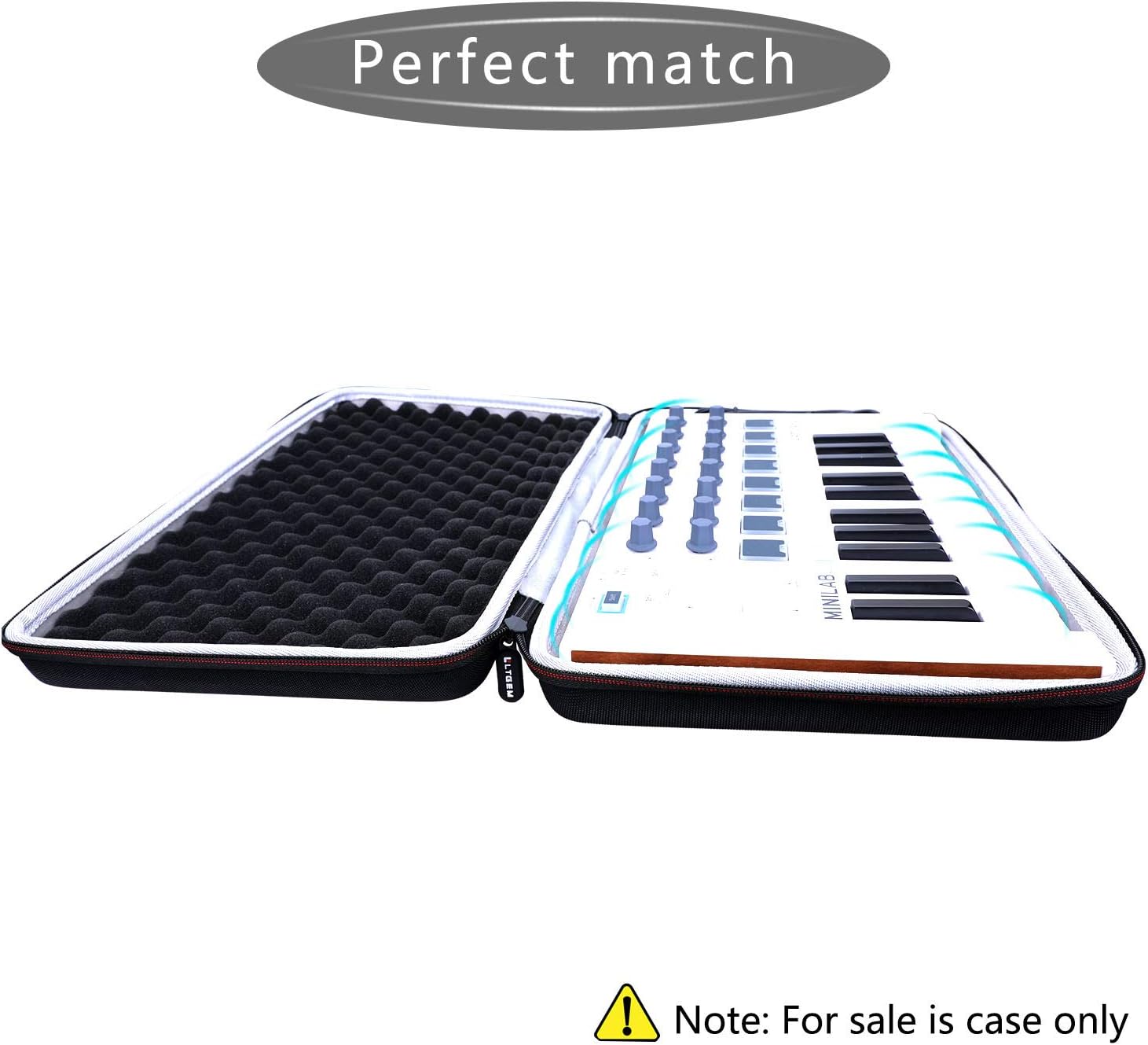 LTGEM Case Compatible with Arturia MiniLab 3 Universal MIDI Controller, Black(Case Only) - Image 2