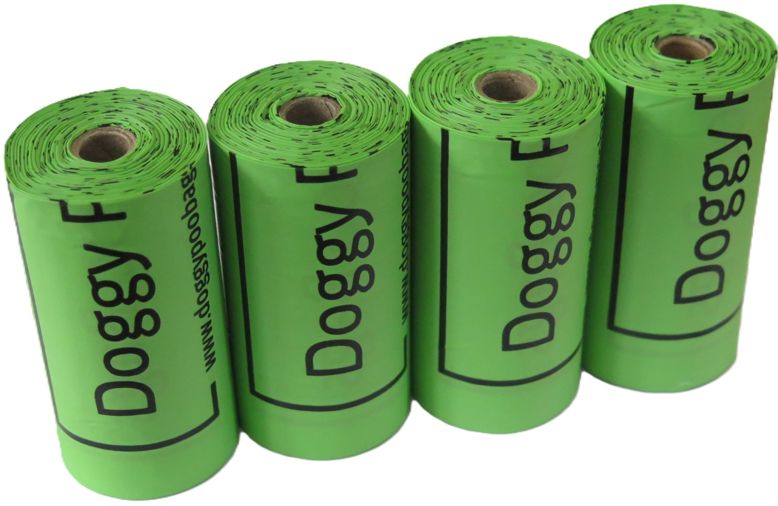 Doggy Poo Bags, Premium Home Compostable Dog Poop Bags | 60 Bags/4 Rolls | Biodegradable Dog Waste Bags | Cornstarch-Based