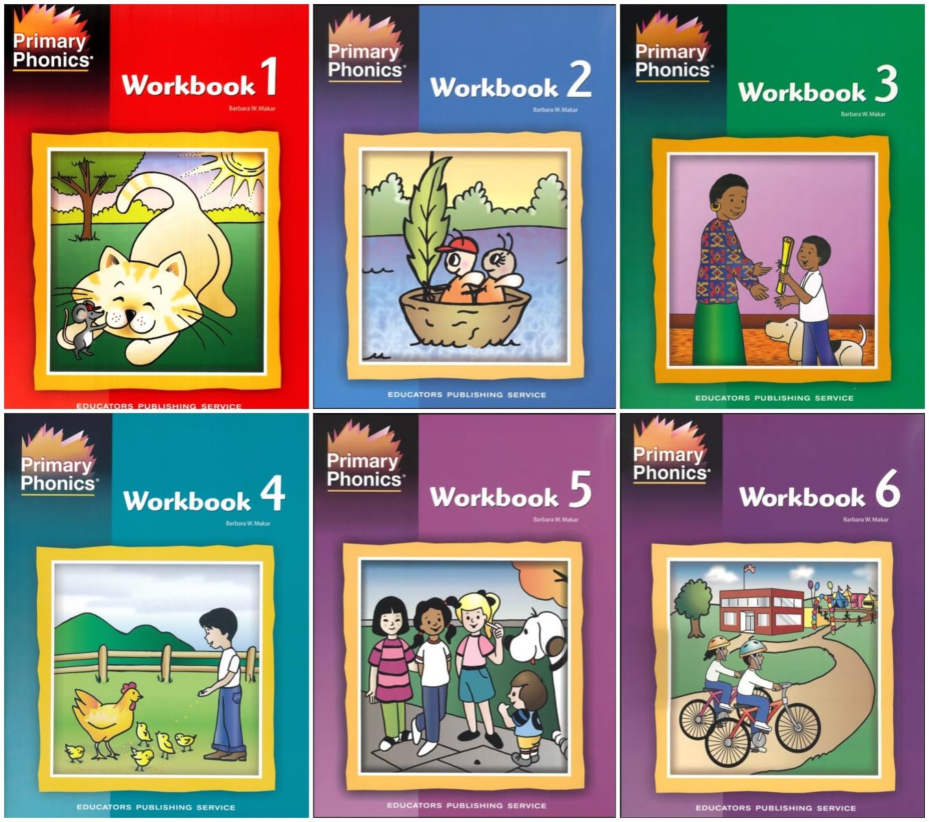 Primary Phonics 6 Workbooks Set (Workbook 1 - 6): Barbara W. Makar ...