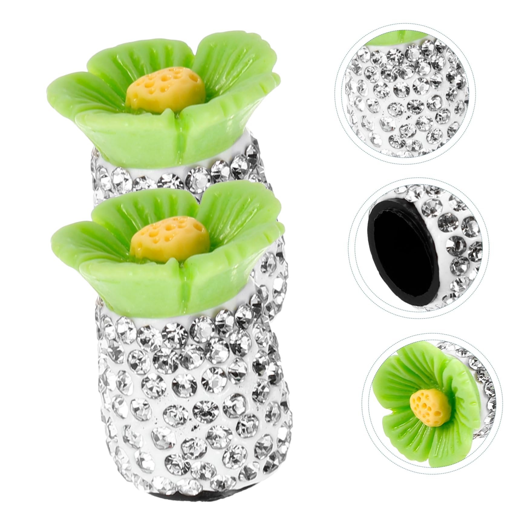 Cabilock 5 Set Tappo Della Valvola Tempestato Di Diamanti Per Caps Cappucci Delle Valvole Cappucci Degli Steli Delle Valvole Dei Pneumatici Tappo Del Pneumatico Finto Strass 4 Pezzi*5