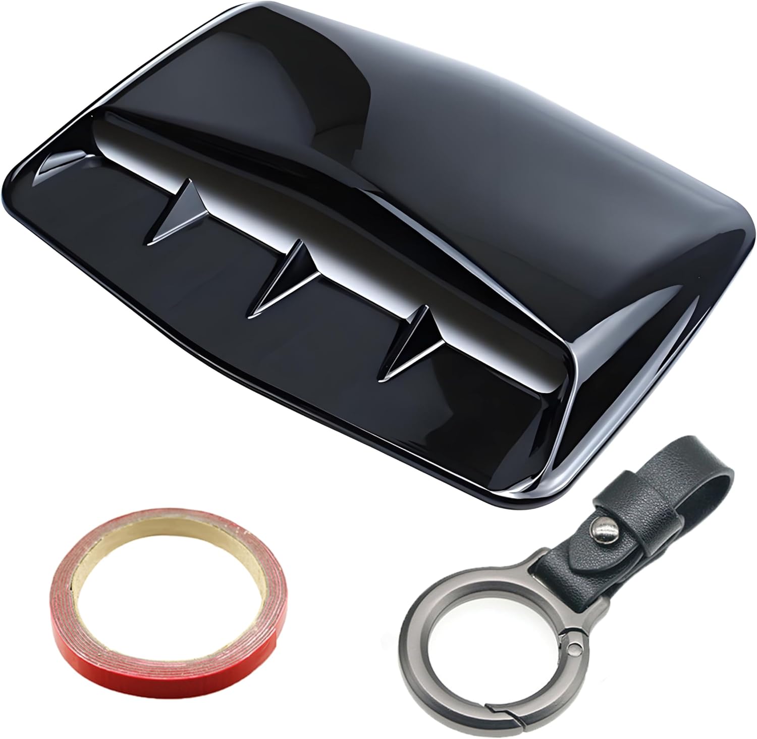 Universal Hood Air Vents for Car Hood Scoop - Trim Cover Bonnet Vent Hood Air Intake (Carbon Fiber Pattern)