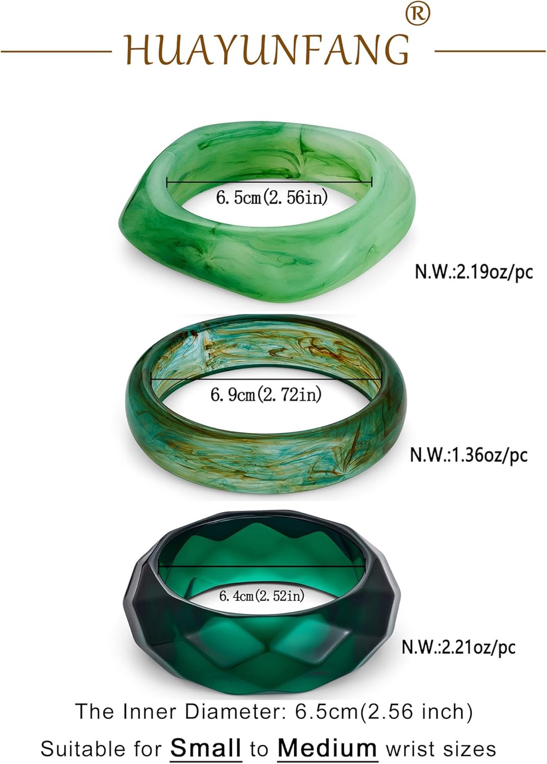 3PCS Colorful Acrylic Resin Bangle Bracelet for Women Boho Geometric Acetate Plate Bracelet Trendy Christmas Jewelry - Image 6