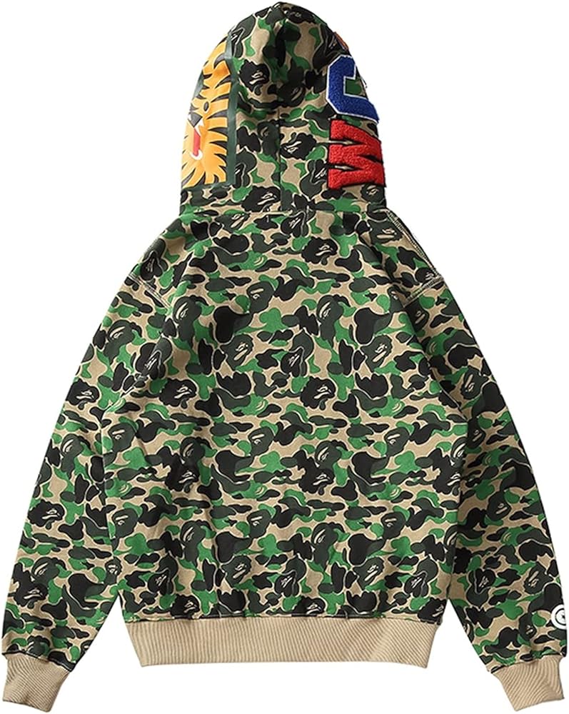 迷彩柄 シャークパーカー A BATHING APE ジップパーカー シャークパーカー 迷彩 XL - メルカリ