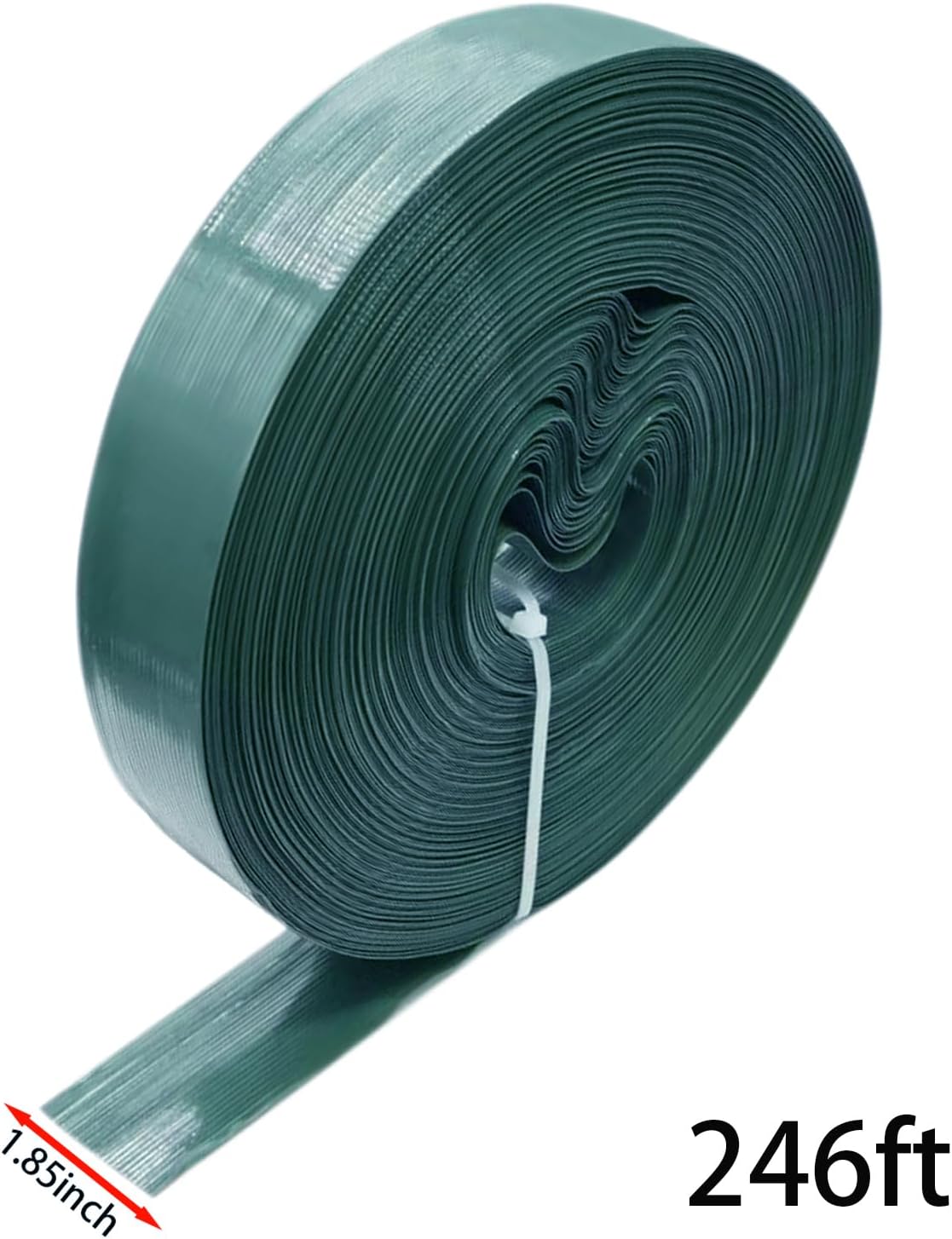 246ft x 0.15ft Chain Link Fence Privacy Tape, Chain Link Fence Slats, Fence Covering Privacy, 200 PCS Connector Pins & Puncher Included, Green