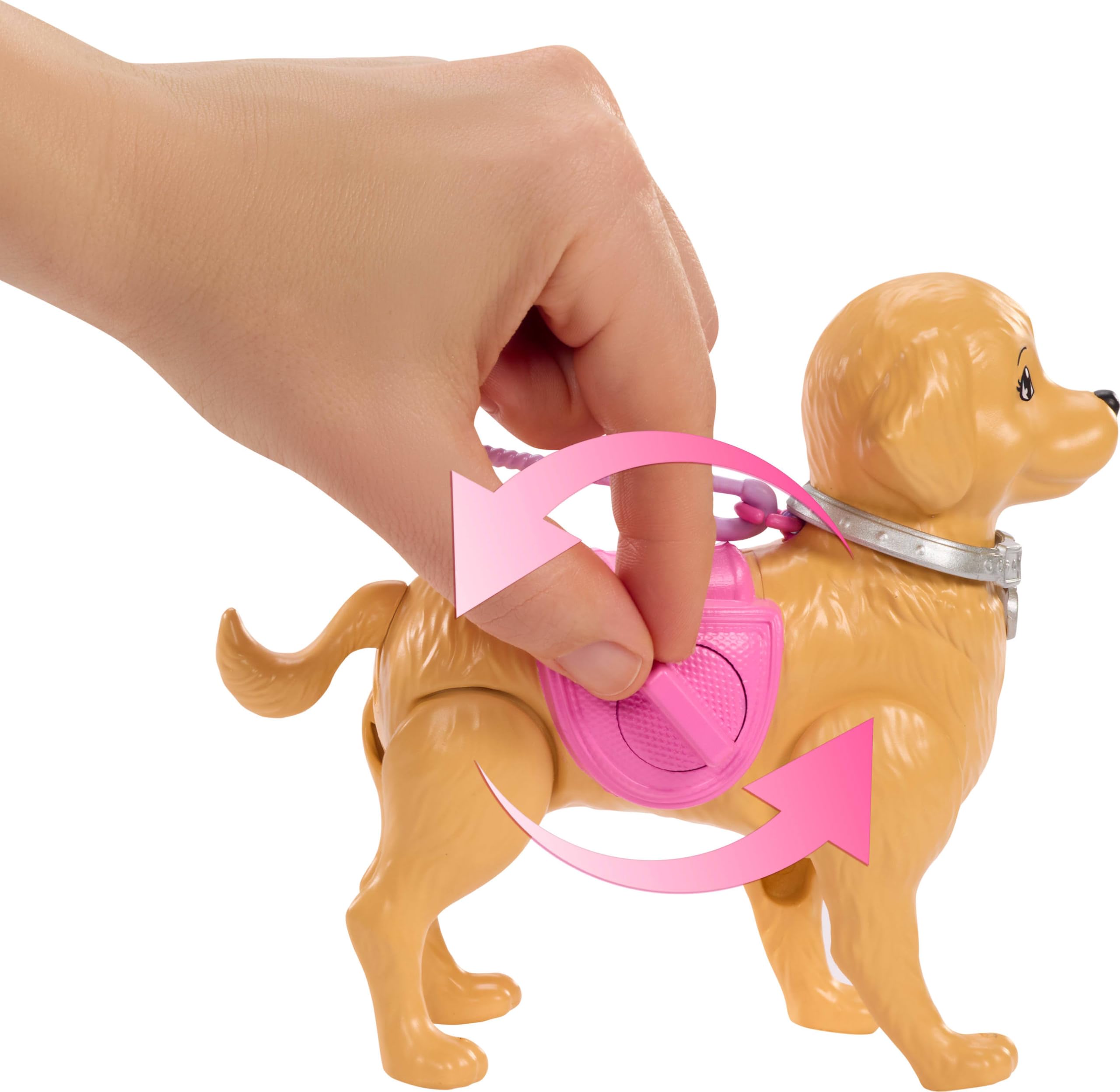 Barbie Walk & Potty Pup Toy Set, Includes Toy Dog that Walks & Goes Potty, Malibu” Doll, Plus Pooper Scooper & Pet Accessories, JJB46 - Image 2