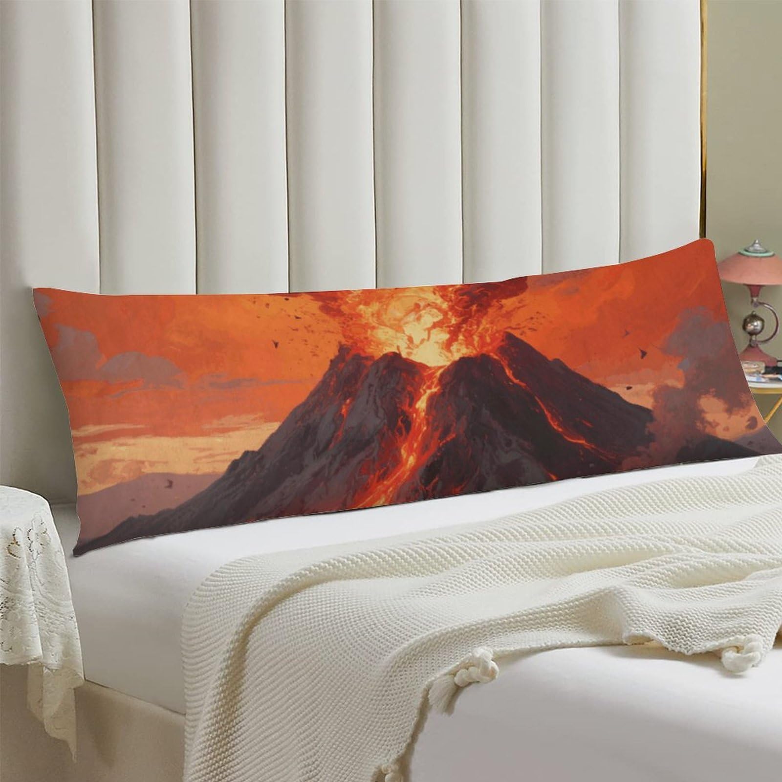 Body Pillow Cover 20x54 Long Pillow Case with Invisible Zipper Breathable Microfiber Volcano Wonder Pillowcase Soft Cozy Protector for Bedroom Couch Sofa Bed Home Decor All Seasons