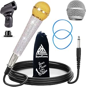 Amazon.com: Crystal AB Colored Dynamic Vocal Microphone for Singing ...
