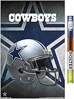 Vista 16 de Trends International NFL Dallas Cowboys - Póster de pared de casco 16, 22.375" x 34", paquete de póster y soporte