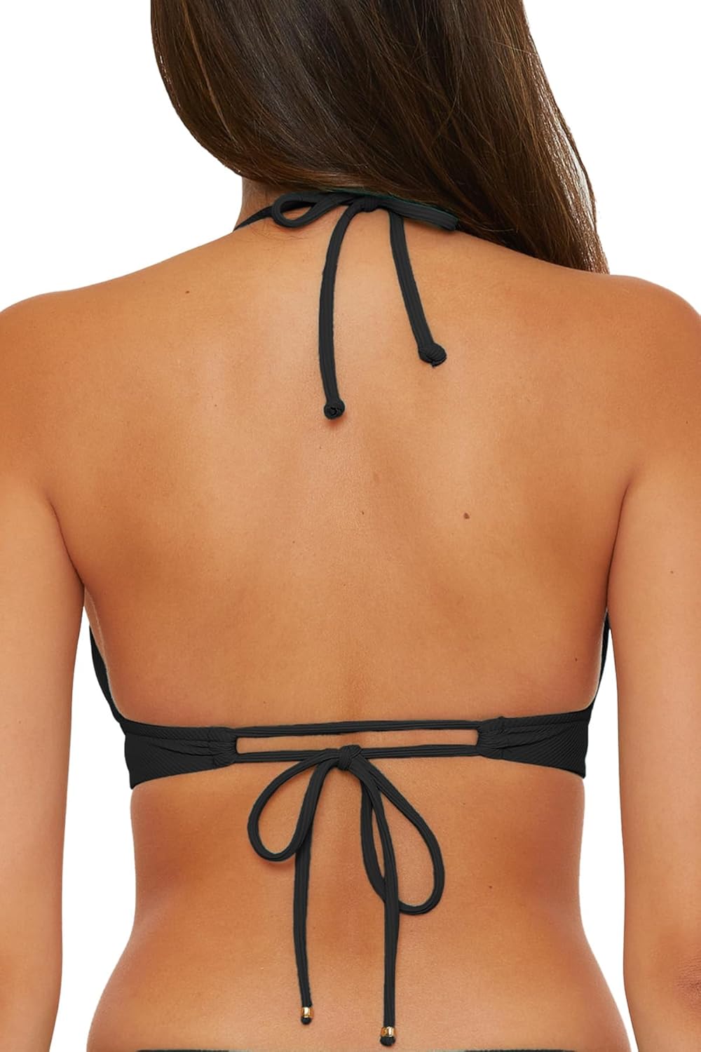 Becca Womens Modern Edge Halter Bikini Top, Adjustable, Tie Back, Swimwear Separates for Women - Image 3