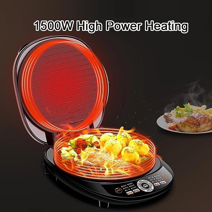 Sartén Eléctrica Familiar Antiadherente 1500W 220V miniatura 4