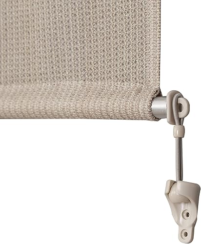 Miniatura 3 de Persianas solares para exteriores y exteriores con manivela sin cables, para patio, césped, pérgola, jardín, porche, cabaña, cenador, casa de