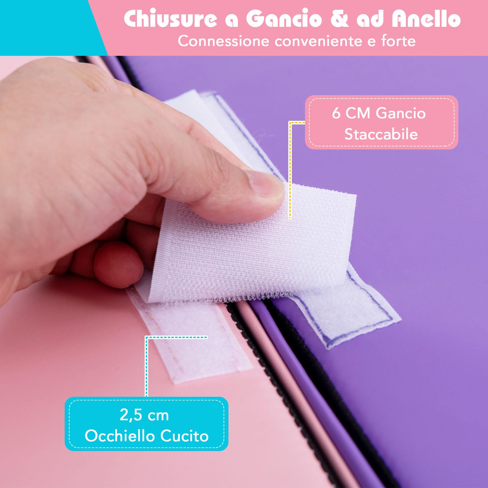 COSTWAY 2PCS Parcours Motricité Bébé en Mousse avec Housse Amovible en PU, Module Motricité Bébé avec Marche & Toboggan, Jouets Éducatifs pour Ramper Grimper pour Enfant d'Âge Préscolaire