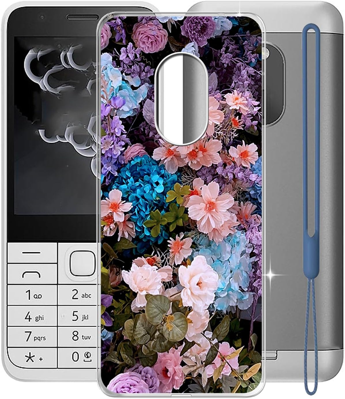 for Nokia 230 2024 Case, WXPPJ Full Body Protection Shockproof Cover Case, Transparent Soft Silicone TPU Back Cover Bumper Phone Case for Nokia 230 2024 (2.80") - XT10