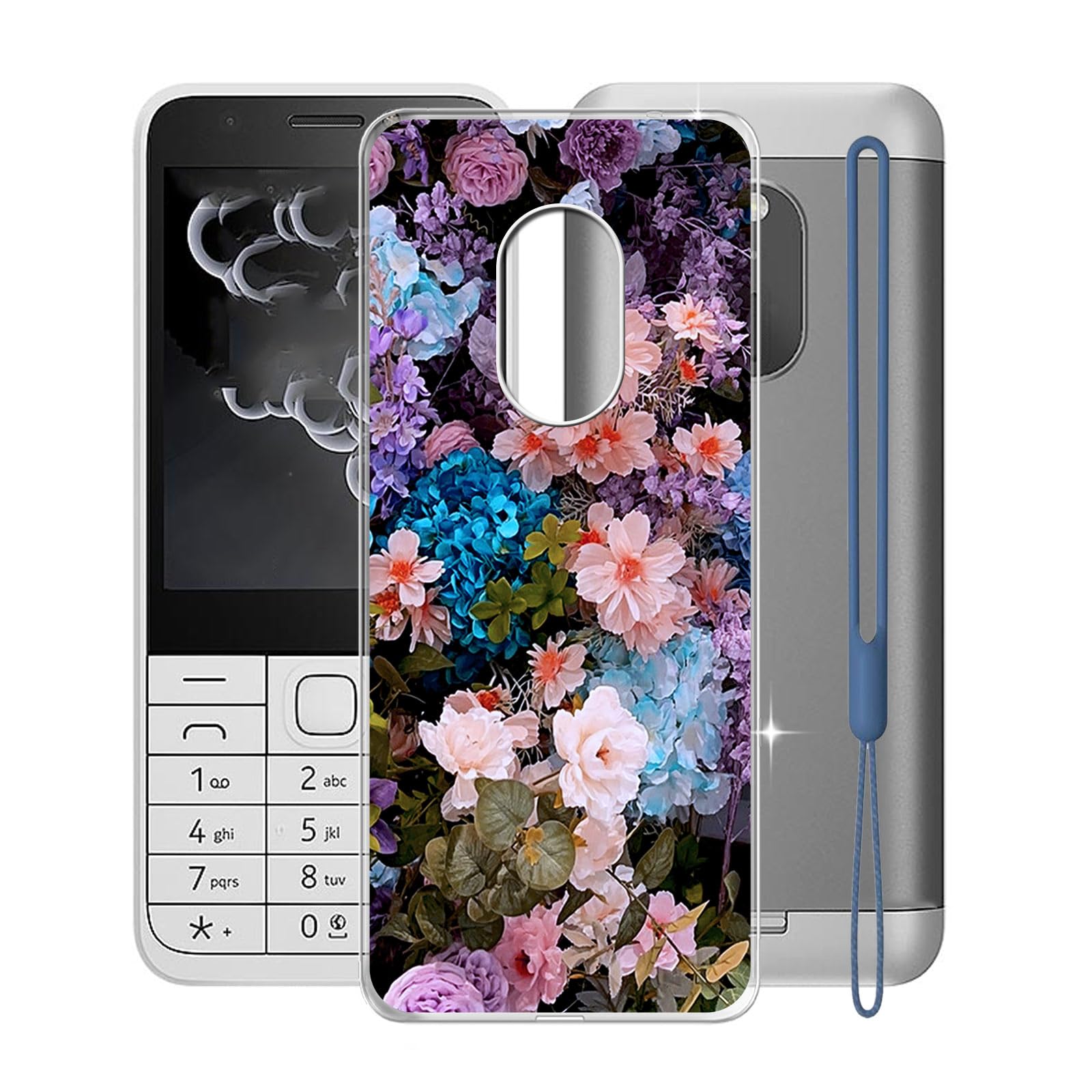 for Nokia 230 2024 Case, WXPPJ Full Body Protection Shockproof Cover Case, Transparent Soft Silicone TPU Back Cover Bumper Phone Case for Nokia 230 2024 (2.80") - XT10