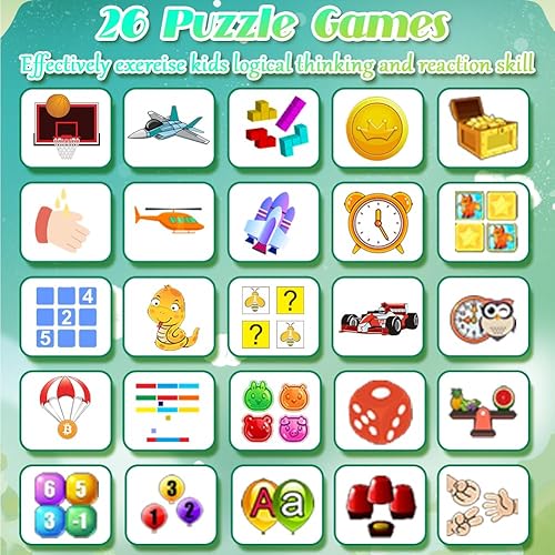 Miniatura 6 de Reloj inteligente impermeable para niños de 3 a 12 años, relojes para niños y niñas con 26 videojuegos, cámara HD, reproductor de música, podómetro,