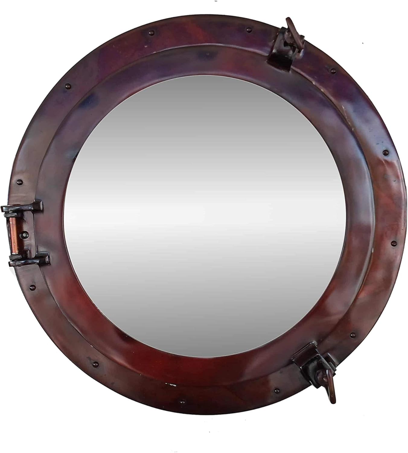 Wall Mounted Vintage Nautical Ship Porthole Mirror for Home Decor | Pirate's Maritime Nautical Themed Decor | Vanity Mirror (Coke Copper, 9 INCHES)