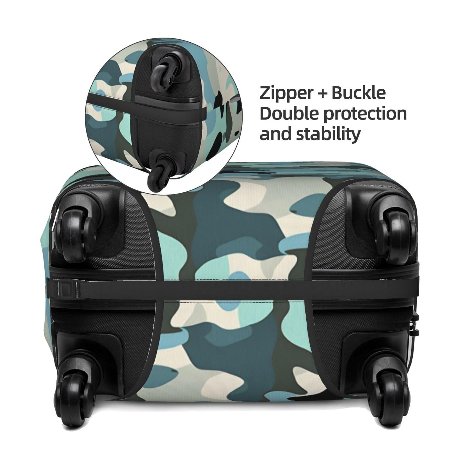 Kofferabdeckungen, Koffer Camouflage Farbe Gepäck Abdeckung 18-32 Zoll Koffer Abdeckungen Protektoren(M)