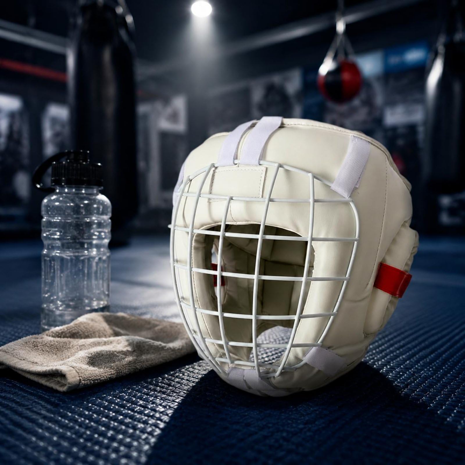 Casco da Combattimento Casco Integrale Allenamento Marziale Imbottitura Antiurto Visiera Acciaio Adatto Ad Adulti Bambini Difesa Palestra