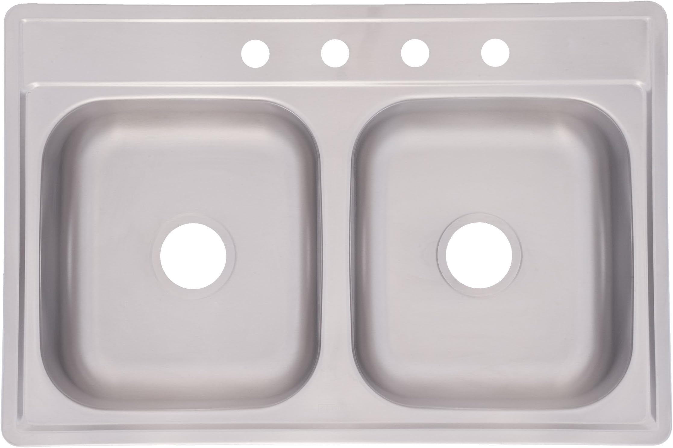 Kindred FDS604NB Double Bowl Stainless Steel Topmount Sink, 33-Inch by 22-Inch
