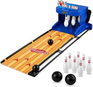 Bowling Combo Game Set, Indoor Bowling Ball Sports Game Console | Simulated Sound Effects, LED Lights, Electronic Scoreboard, Auto Reset, for Kindergarten