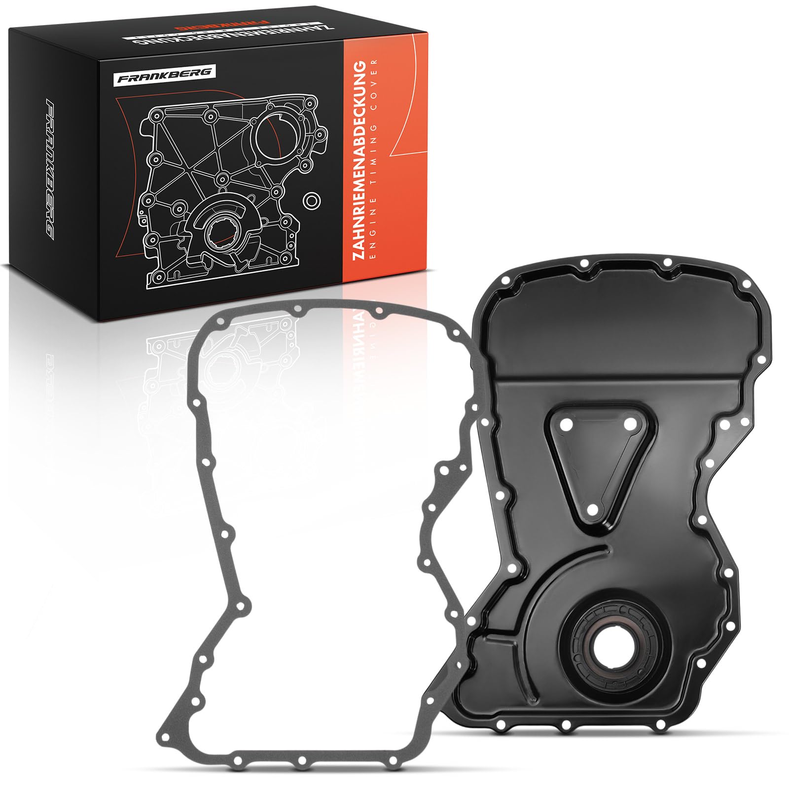 Frankberg Cache-courroie de distribution avant diesel 6C1Q6019AB | Compatible avec: Bus Transit V363 FAD FBD, Mondeo III B5Y, Ducato Van 250, Boîte de transit FA