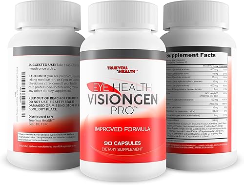 Miniatura 4 de Eye Health Visiongen Pro - Fórmula mejorada - Nuestros mejores suplementos de luteína para ojos - Píldoras naturales para la visión - Nuestras
