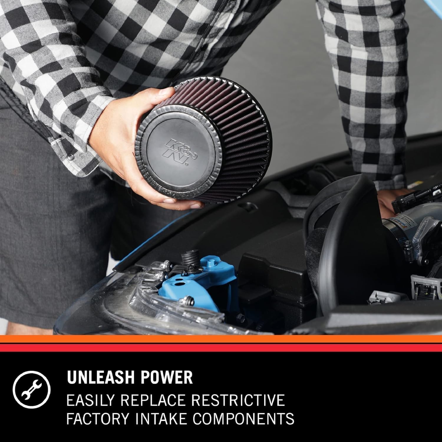 K&N Universal Clamp-On Air Filter: High Performance, Premium, Washable, Replacement Engine Filter: Flange Diameter: 2.0625 In, Filter Height: 4 In, Flange Length: 0.875 In, Shape: Round, RA-0530