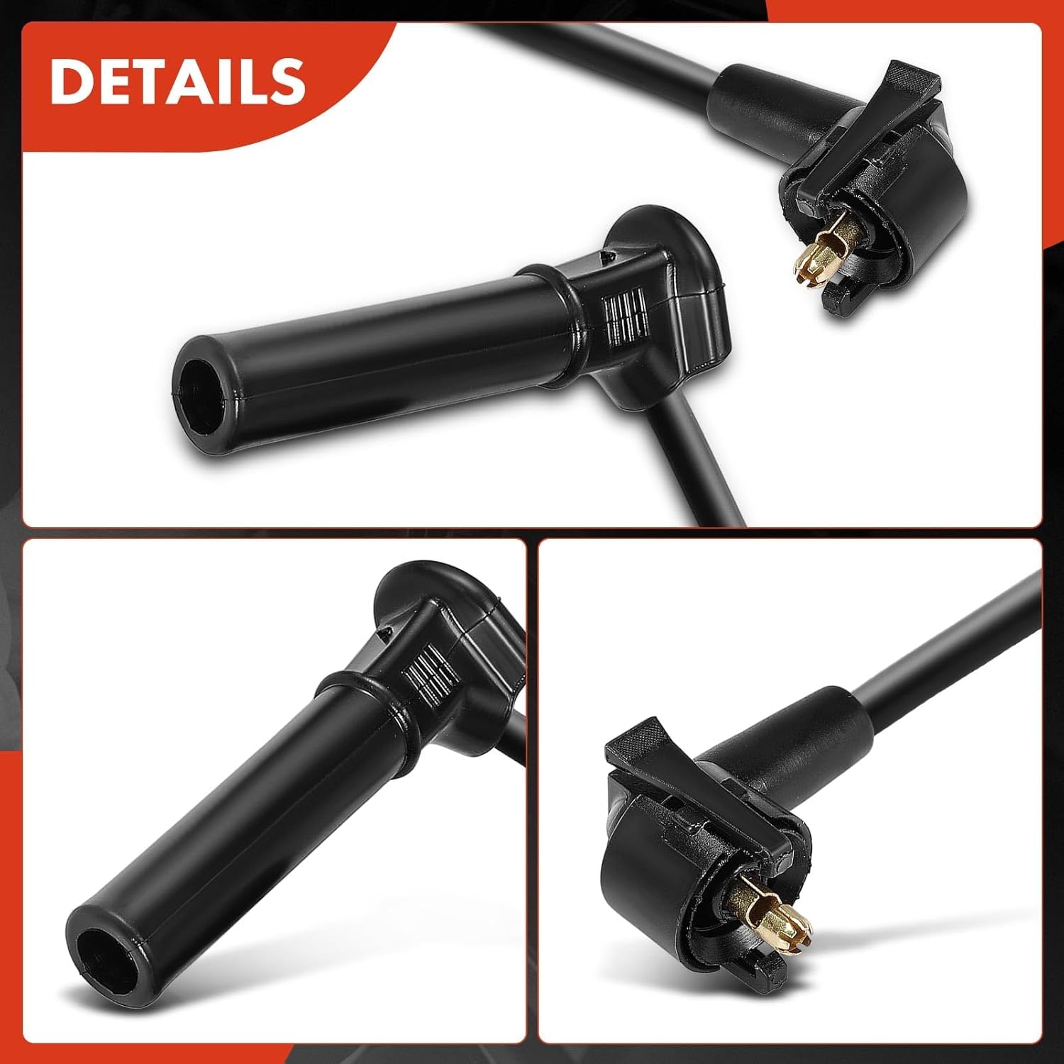 A-Premium Ignition Spark Plug Wires Compatible with Ford Mustang 2007 2008 2009 2010, 4.0L, 6-PC Set