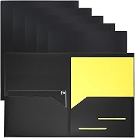 Vista 14 de Youngever Paquete de 6 carpetas de plástico resistente con dos bolsillos, carpetas de plástico resistente con 2 bolsillos (gris)