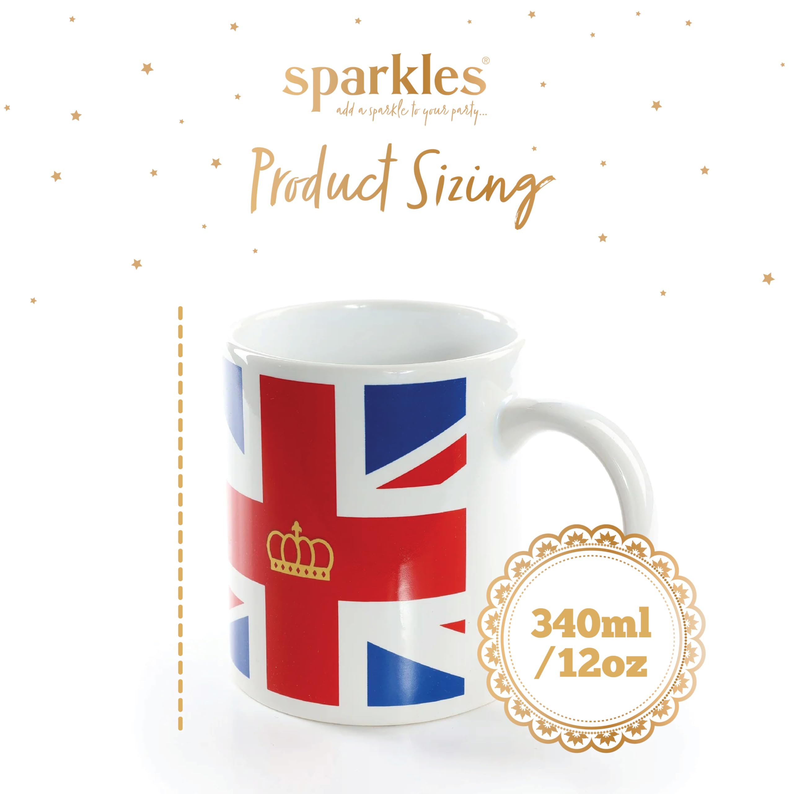Kubek Union Jack - opakowanie 20 sztuk - biały kubek ceramiczny z wzorem flagi Union Jack - idealny na jubileuszowe imprezy uliczne i wydarzenia