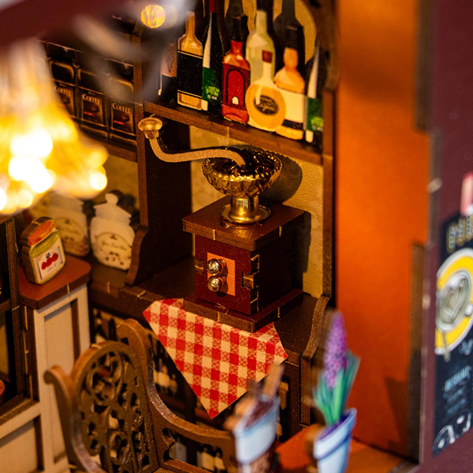 Kit DIY Book Nook – Mini Maison De Sorcière à Construire, Loisir Créatif Pour Adultes, Décoration Avec Lumières LED - 5