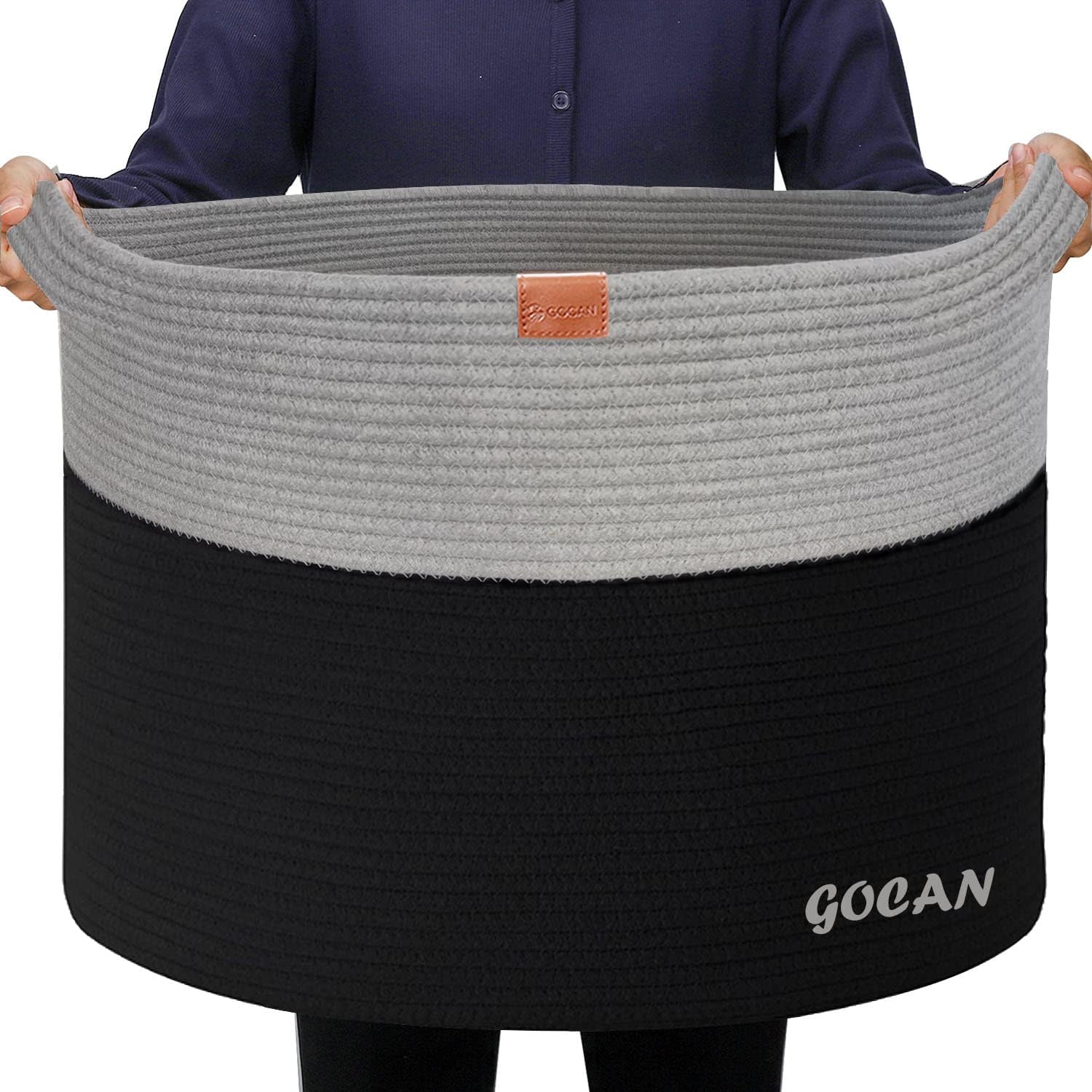 GOCAN XXXL large rope laundry basket washing basket D55XH35cm storage