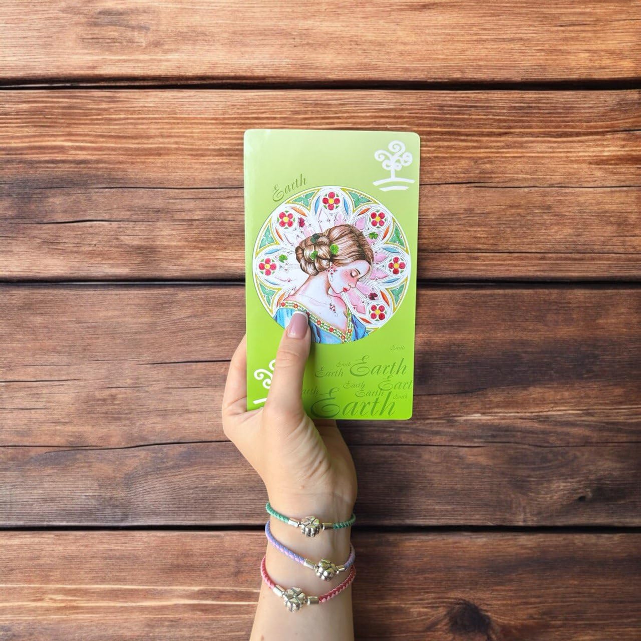 Transformations-Tagebuch & Metaphorische Karten „Four Green Leaves“ – Selbsterfahrungs-Journal, 28 Kunsttherapie-Karten, Kleeblatt-Armband, Kreativ-Set von Shercards